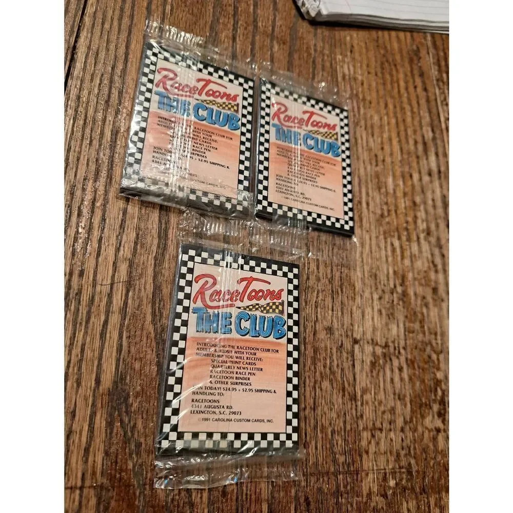 3 Sealed 1991 Racetunes NASCAR Trading Cards Carolina Custom Cards Unopened Pack